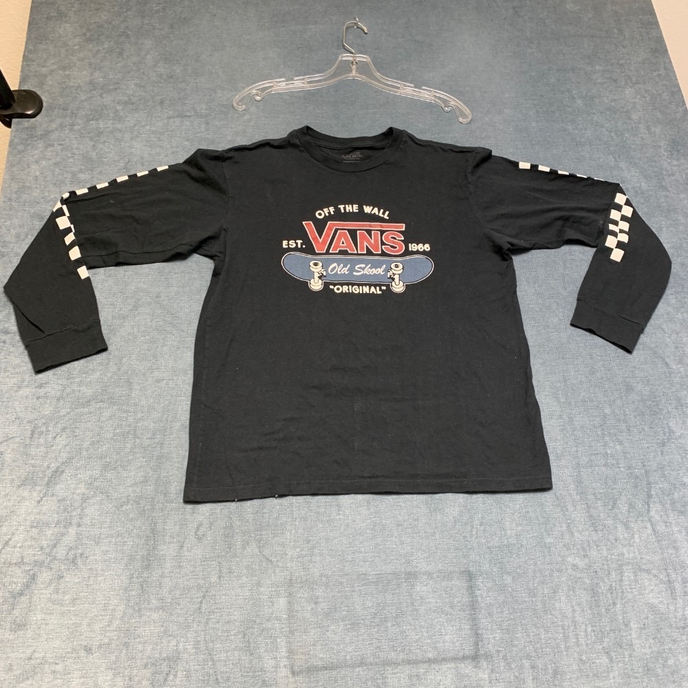 Vans Off The Wall Old Skool Original T Shirt Boys XL 14+ Gray Classic Fit Logo